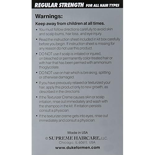 Duke Texturizing Creme Kit for Men Regular | Easy To Use for All Hair Types, 1 Count