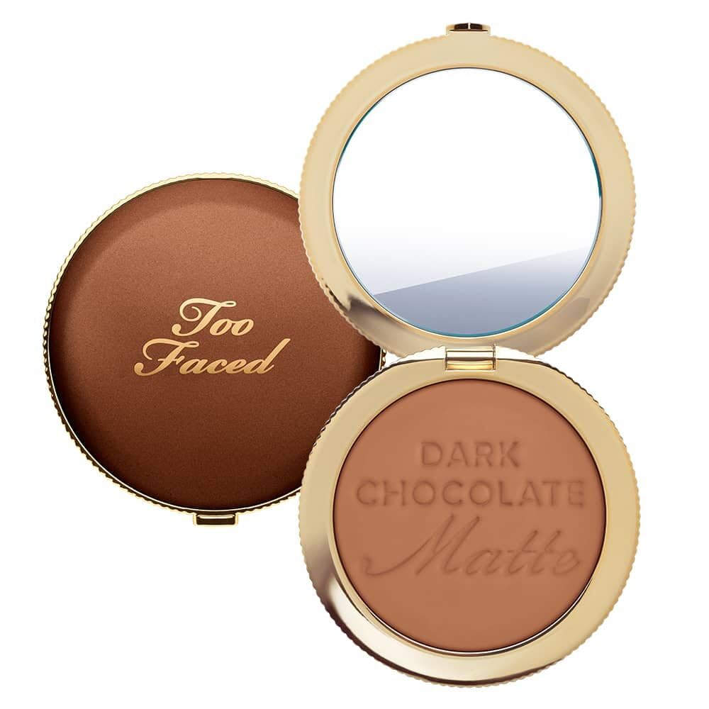 Too Faced Chocolate Soleil Matte Bronzer | Long Lasting + Cruelty Free, 0.28 Ounce, Dark Chocolate