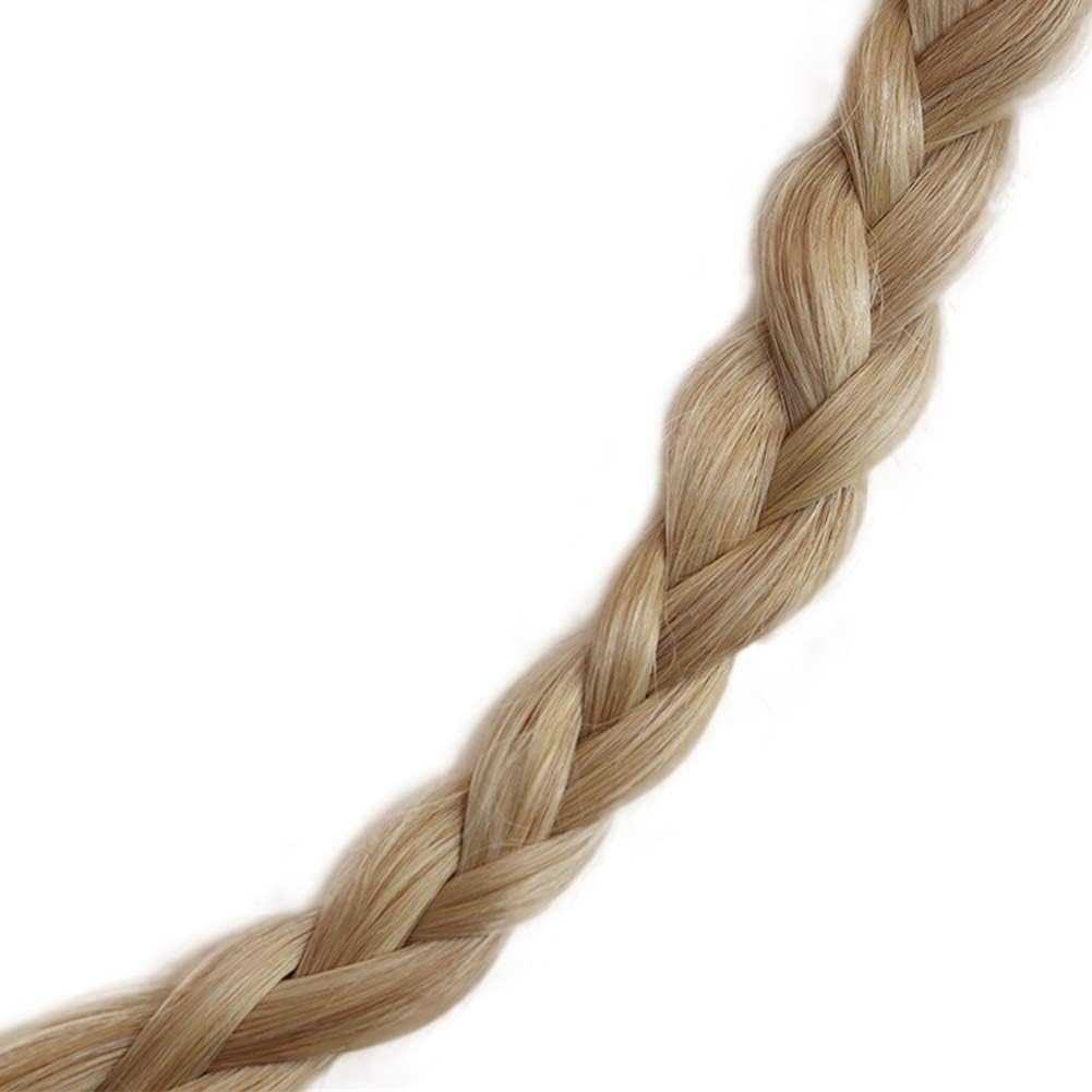 Remy Clip in Hair Extensions Balayage Soft Real Human Hair Extensions 22 Inch Human Hair Natural Beige Blonde with Bleach Blonde 70g 7Pcs For Women
