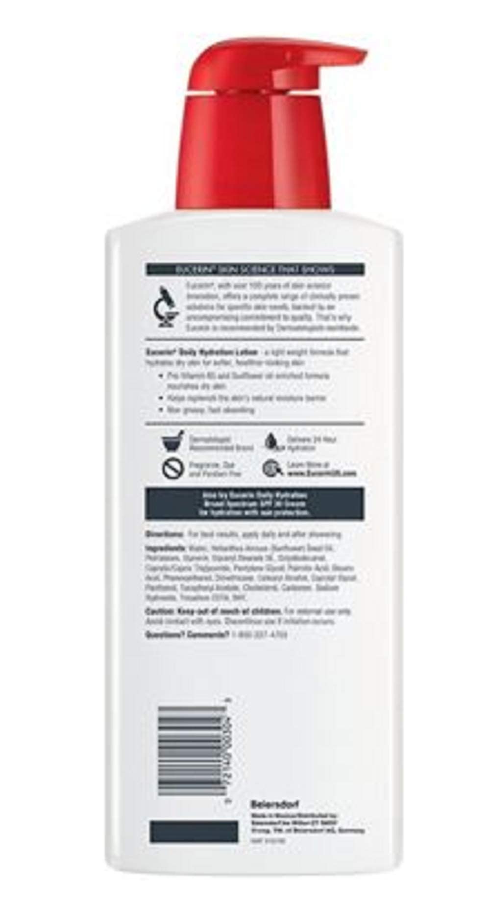 Eucerin Daily Hydration Skin Lotion, 16.9 Ounce Body Care (Pack of 1)