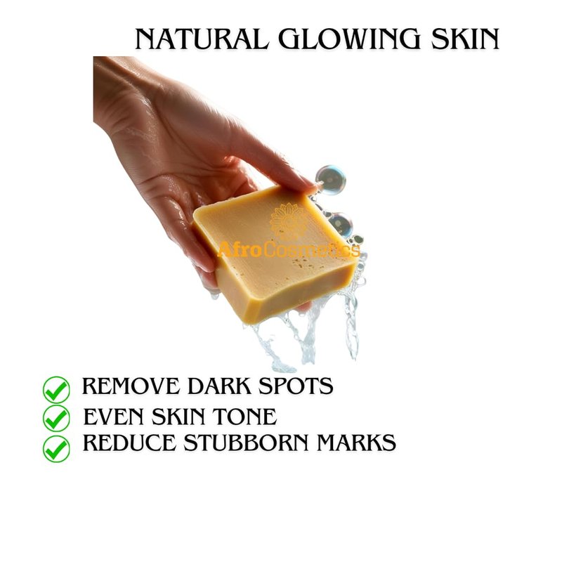 AFROCOSMETICS Turmeric Honey Bar Soap For Face and Body Cleanser Soap 4 oz Bar
