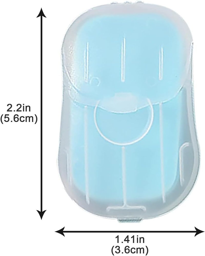 5 Boxes Blue Portable Soaps Sheets, Mini Portable Travel Soap Paper Sheets Disposable Water Soluble Hand Washing Bath Scented Paper Soap Camping Soap and Shampoo for Outdoor,Outdoor Recreation