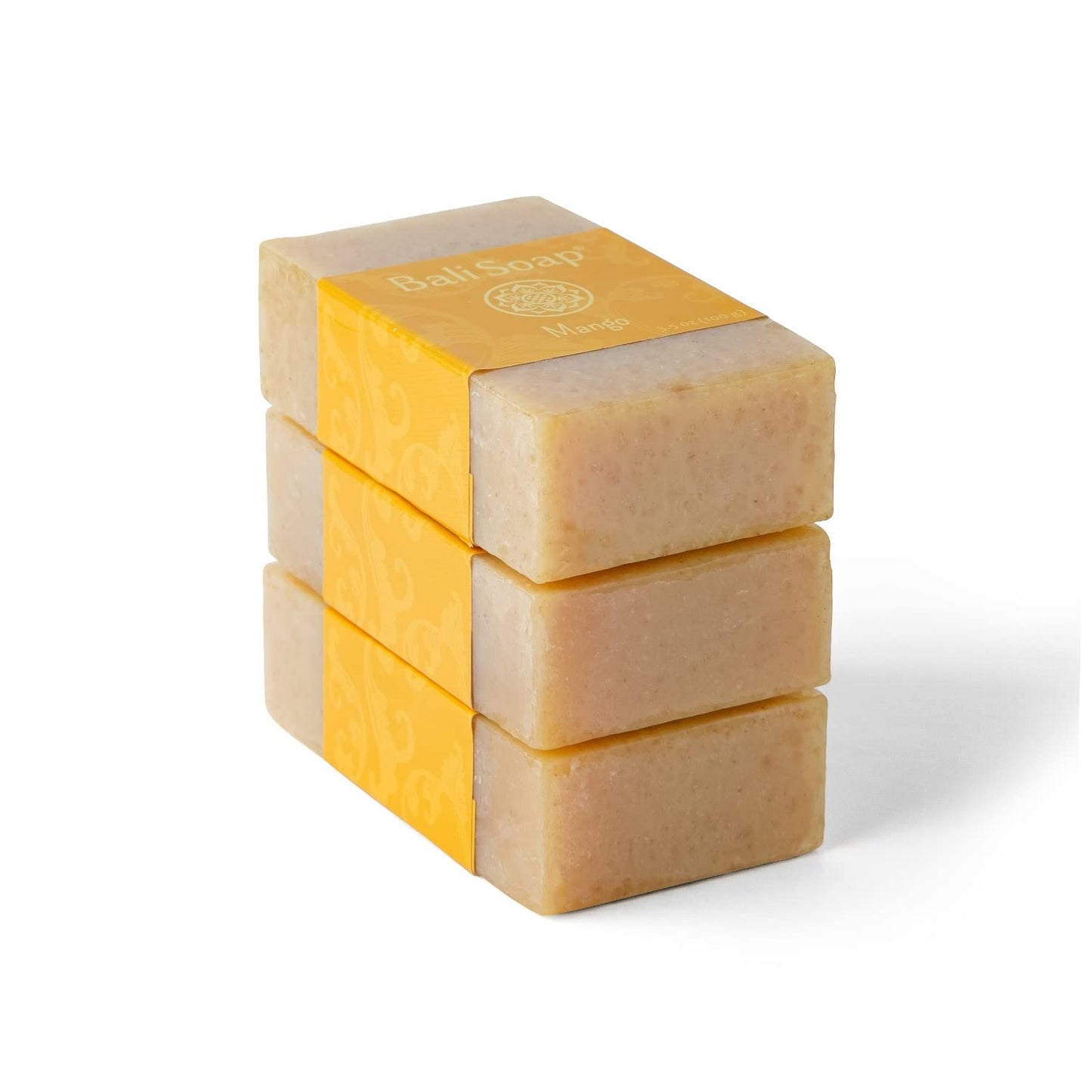Bali Soap - Mango Natural Soap - Bar Soap for Men & Women - Bath, Body and Face Soap - Vegan, Handmade, Exfoliating Soap - 3 Pack, 3.5 Oz each