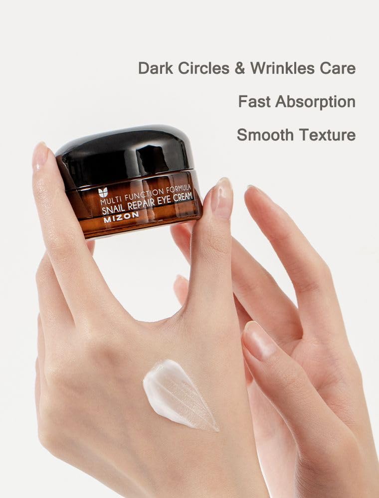 MIZON Full Korean Skincare Set Allin1 Snail Repair Cream Snail Repair Intensive Ampoule Snail Repairing Foam Cleanser and Snail Repair Eye Cream Stocking Stuffers Chirstmas Gift