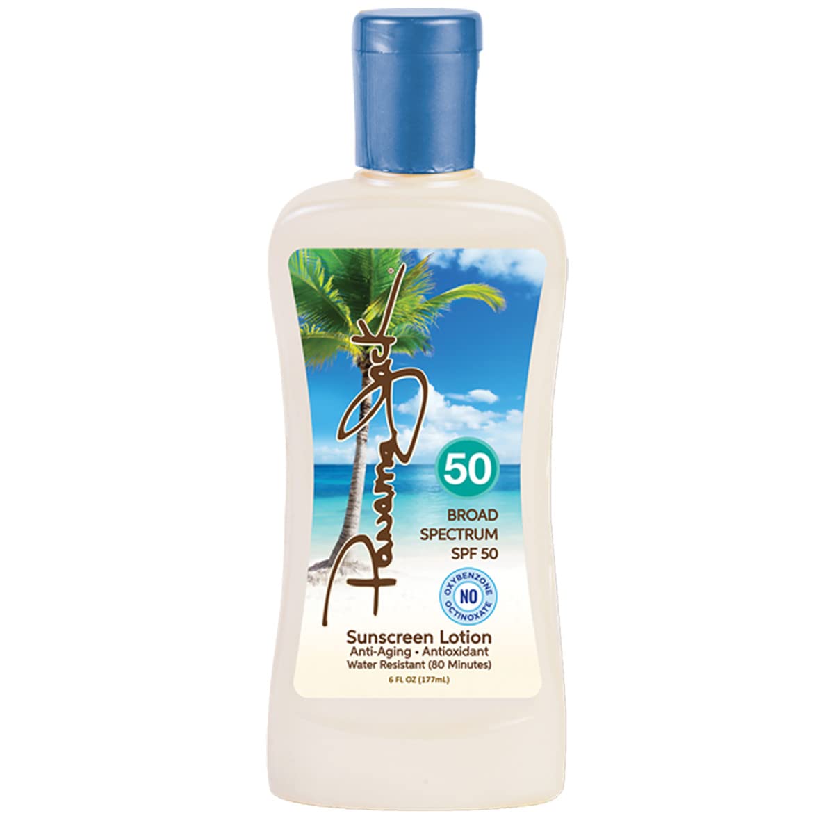 Panama Jack Sunscreen Suntan Lotion - SPF 50, Broad Spectrum UVA/UVB Protection, PABA, Paraben, Gluten & Cruelty Free, Water Resistant (80 Minutes), 6 FL OZ