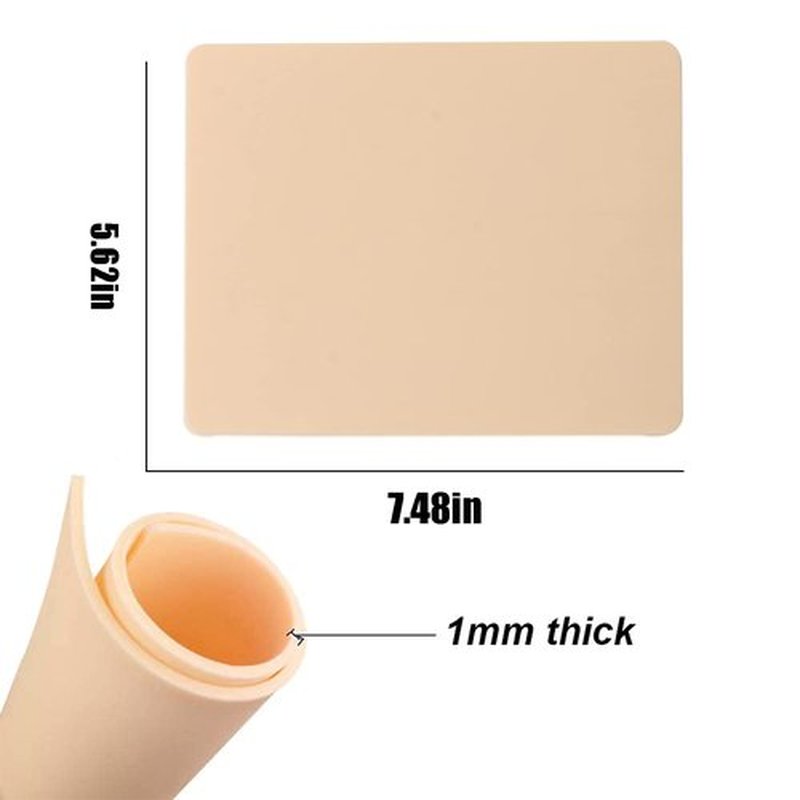 Tattoo Skin Practice - 20Pieces Tattoo Practice Skin 7.4x5.6" Thin Silicone Soft Double Sides Eyebrow Tattoo Practice Skin for Tattoo Beginner & Experienced Tattoo Artist