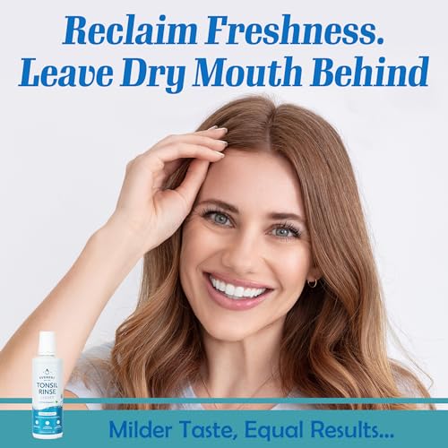 Everest Mouth Wash & Tonsil Stone Remover – Natural Mouthwash or Oral Rinse Liquid to Help Soothe Tonsils, Fight Bad Breath, & Relieve Dry Mouth – Paraben & Alcohol Free Mouthwash, Spearmint
