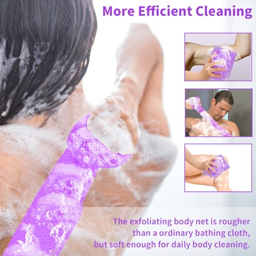 FARMOGA African Net Sponge Body Scrubber African Exfoliating Net Loofah for Women & Men Back Exfoliator Washcloth for Bathing Accessories