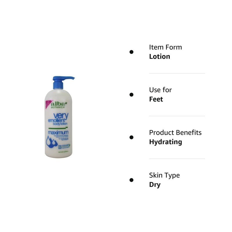Alba Botanica - Very Emollient Body Lotion - Maximum - 32 oz