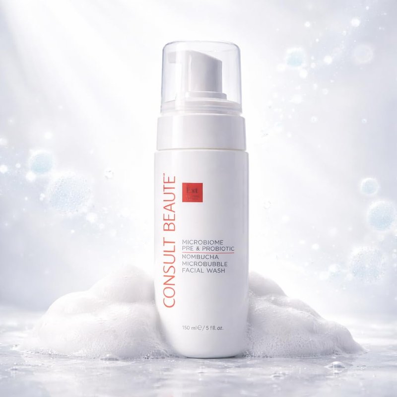 Consult Beaute Microbiome Pre & Probiotic Purifying Foaming Facial Cleanser with Aloe, Helps Maintain Skin Balance, Non-Stripping Gentle Face Wash & Pore Cleanser, Won’t Dry Out Skin 5.1 oz