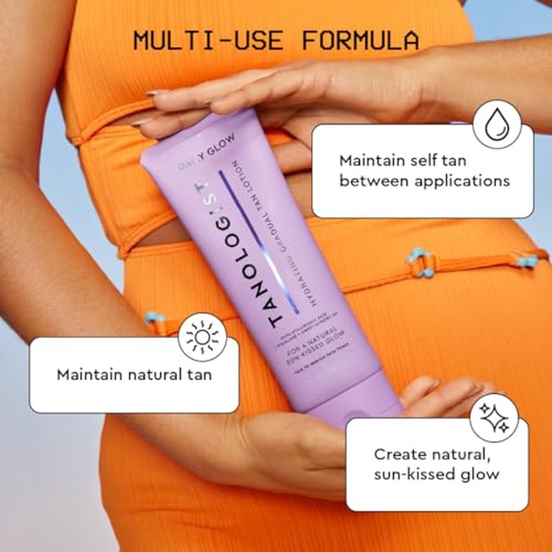 Tanologist Hydrating Daily Glow - Fair/Medium - Hydrating Gradual Tan Lotion - Natural, Sun Kissed Glow - Daily Tanning Lotion with Hyaluronic Acid & Squalane - 8.45 fl oz
