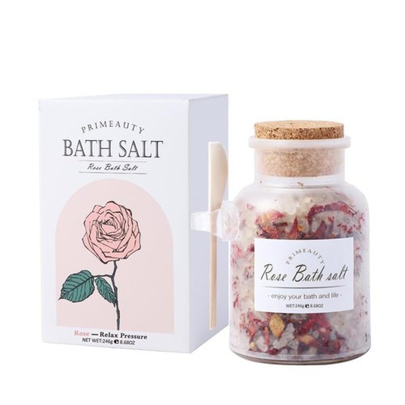 Primeauty 2PCS Ancient Minerals Organic Bath Salts for Women for Men Relaxing Magnesium Soak Dead Sea Salts for Soaking-Rose & Lavender