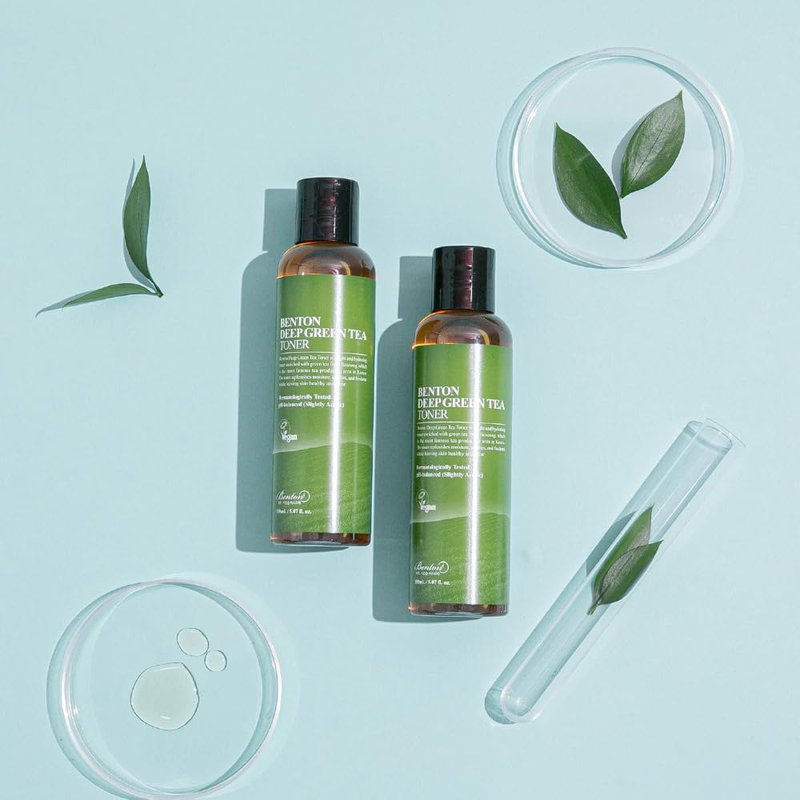 BENTON Deep Green Tea Toner 150ml (5.07 fl.oz.) - Nourishing & Hydrating Facial Toner for Oily and Sensitive Skin, Skin Soothing & Purifying