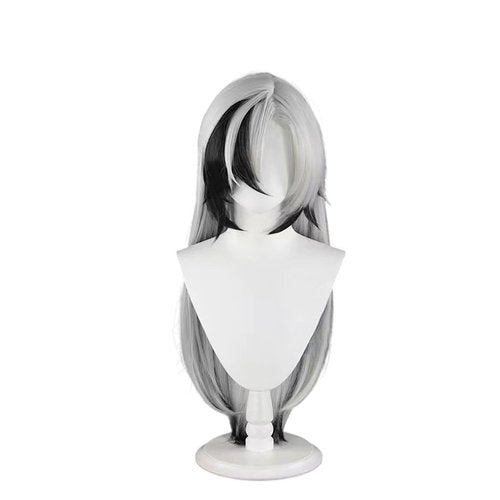 Gorgewg for Star Rail Boothill Cosplay Wig Starail HSR 80cm Long Straight Silver White Black Roleplay Costume Wigs Synthetic Hair Women