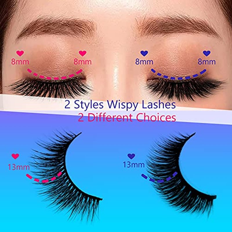 Bluesmurfs Cat Eye False Eyelashes Fox Eye Lashes False Eyelashes Natural Look Eyelashes Strip