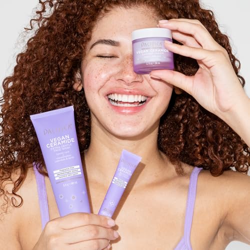 Pacifica Face Cream - Vegan Ceramide Barrier Cream w/Niacinamide & Shea Butter - Hydrating Daily Face Moisturizer Fragrance Free for Sensitive Skin, Vegan, Clean Beauty Allergy & Dermatologist Tested