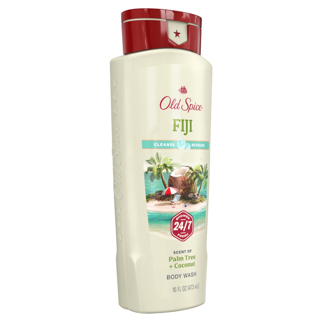 Old Spice Fresher Collection Fiji Scent Men's Body Wash 16 Oz (Pack of 3)
