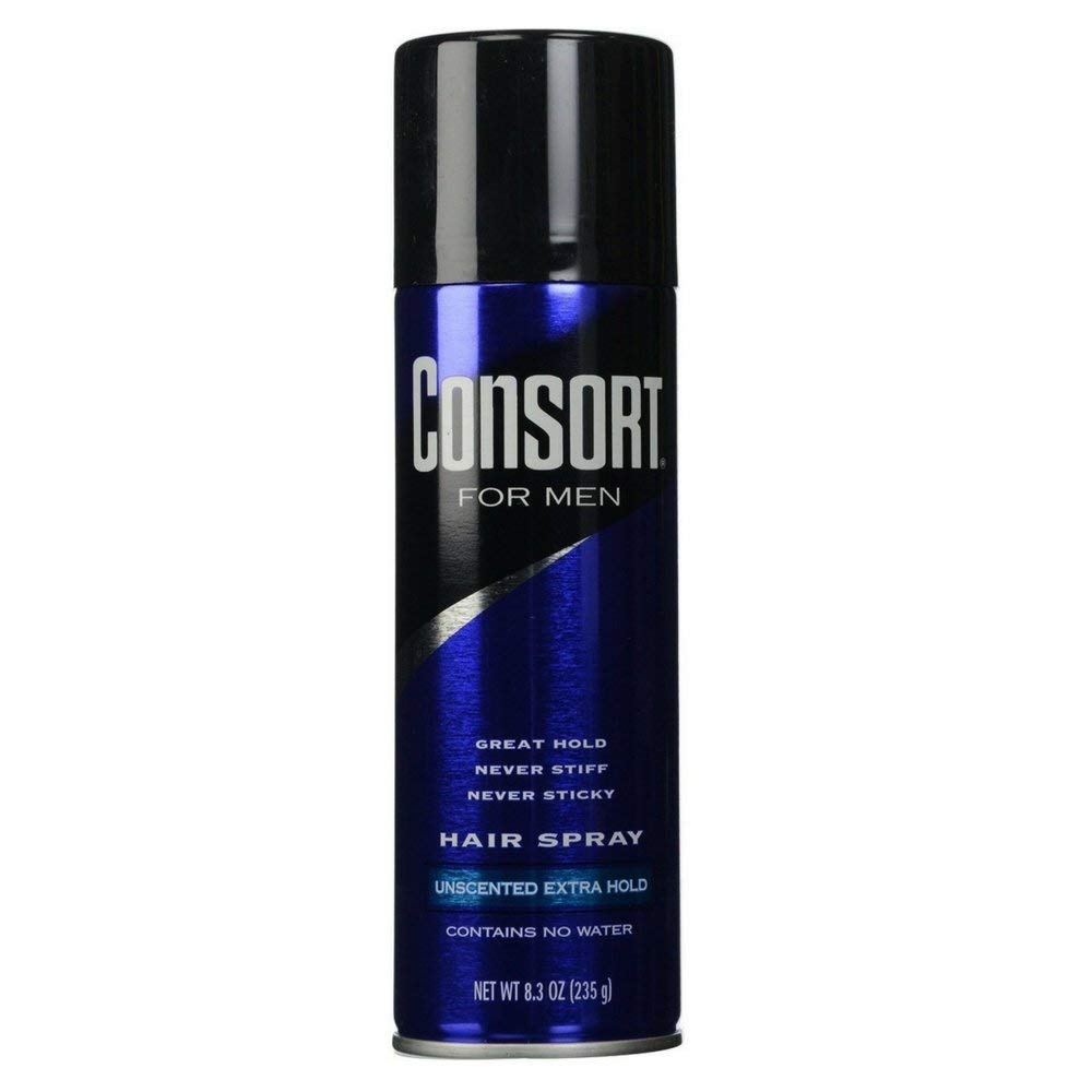 Consort For Men Hair Spray Unscented Extra Hold 8.30 oz (Pack of 4)