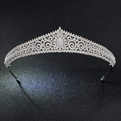 Full Cubic Zirconia CZ Wedding Royal Tiara Diadem Women Hair Jewelry Accessories S17803