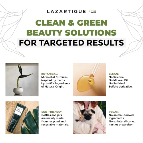 Lazartigue Nourish-Light Mask, Enhanced with the Richness of Soybean Oil, Strengthens Hair Fibers, Softens and Moisturizes Hair, 8.4 Fl Oz
