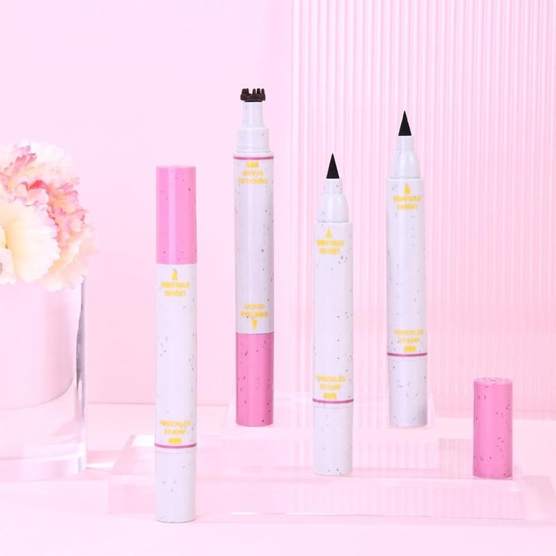 HHLTOH 2in1 Waterproof Liquid Eye Liner, Stay All Day Makeup with Fine Brush Tip, Cute and Delicate Freckle Eyeliner, Smudge-Proof and Transfer-Resistant