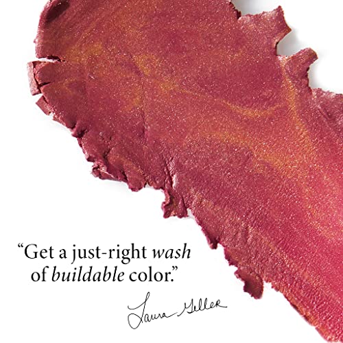 LAURA GELLER NEW YORK Italian Marble Blush Makeup Stick | Cream Finish Marbleized Blush for Cheeks, Apricot Spritz