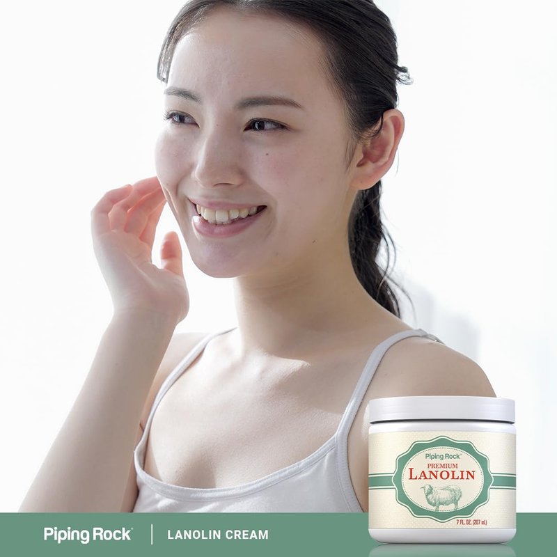 Piping Rock Lanolin Nipple Cream | 7 fl oz | Moisturizing & Soothing Balm for Skin, Face, and Body | Non-GMO, Free of Parabens, SLS & Fragrances