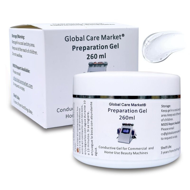 RF Conductive Gel with Hyaluronic Acid for Microcurrent Face Device, Radio Frequency Gel for Body Skin Tightening Machine, Hydrating Skin Cooling Cream for IPL Hair Removal, 260ml Jar