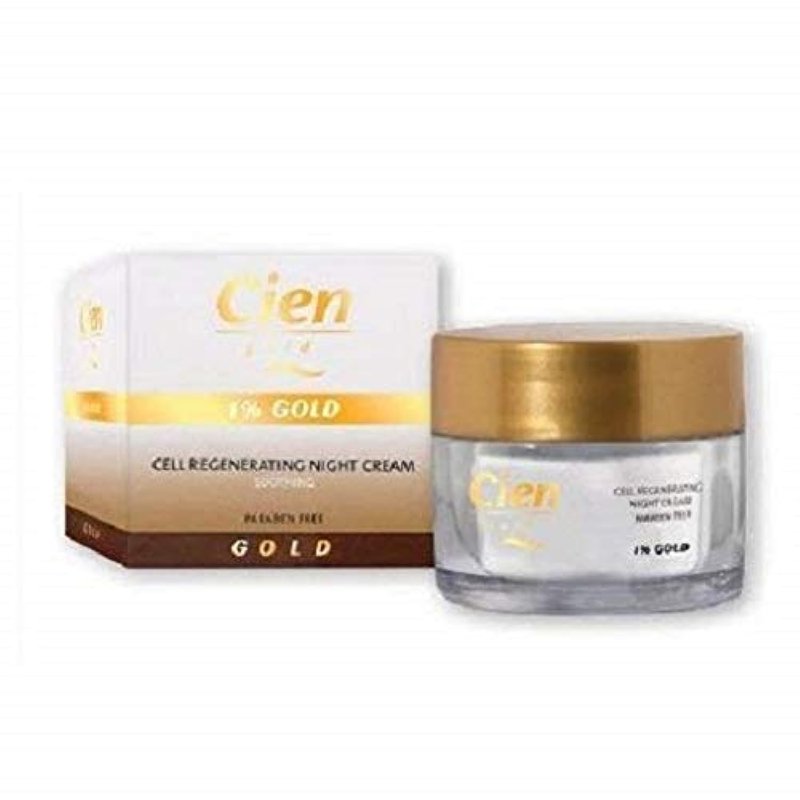 Cien GOLD Anti-Wrinkle Cell Regenerating Night Cream 1% Gold Paraben Free - 1.70 fl oz