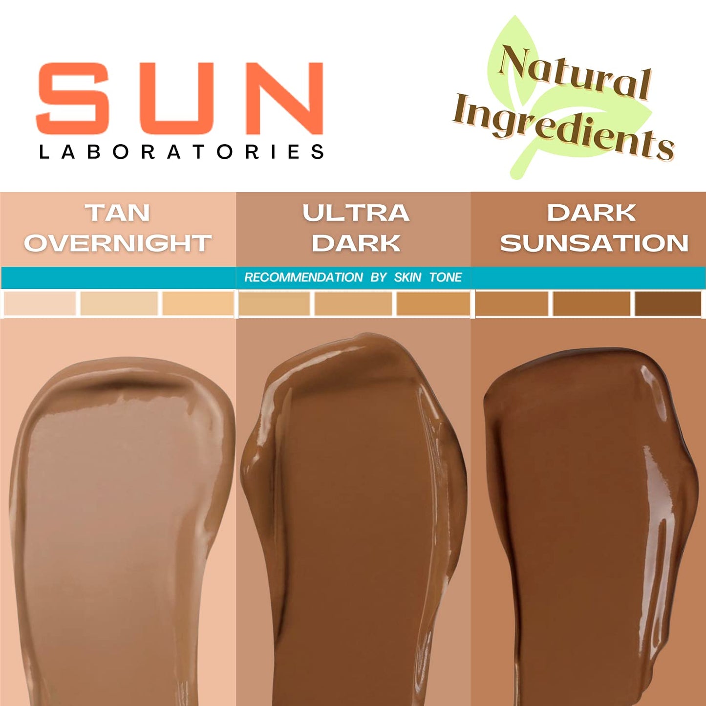 Sun Laboratories Dark Sunsation Self-Tanning Lotion - Ultra Dark 2 Pack, 8 oz | Natural, Non-Toxic Formula