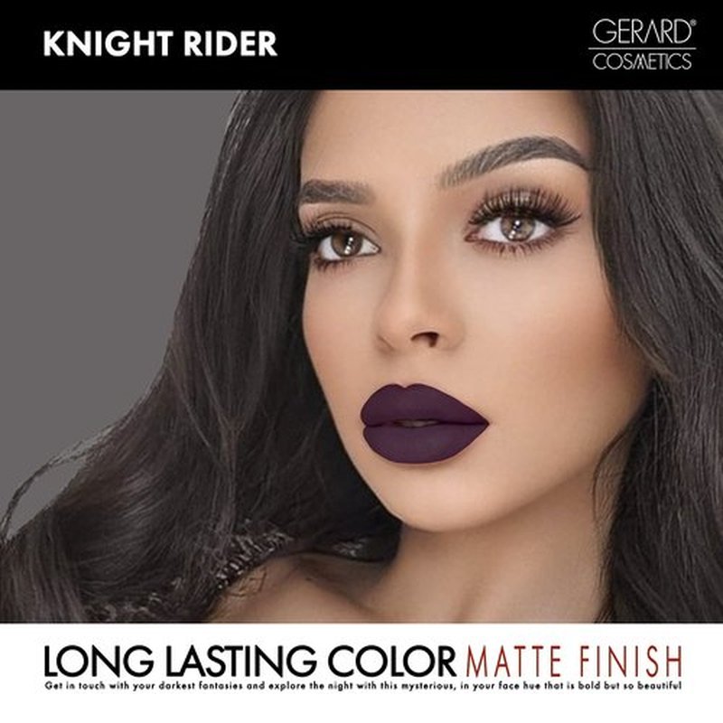 Gerard Cosmetics HydraMatte Liquid Lipstick Knight Rider | Raven Lipstick with Matte Finish | Long Lasting and Non-Drying | Super Pigmented Fully Opaque Lip Color