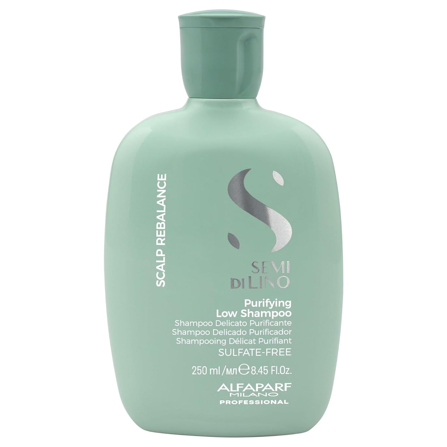 Alfaparf Milano Semi Di Lino Scalp Rebalance Shampoo for Dry Scalp - Sulfate Free Shampoo - For Excessive Oiliness and Flakes - Professional Salon Quality