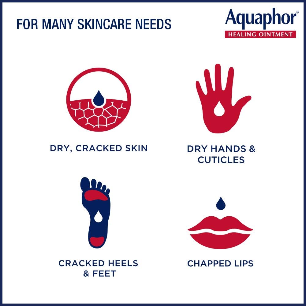 Aquaphor Healing Ointment - Advanced Skin Protectant & Moisturizer for Dry Skin, 3.5 Oz