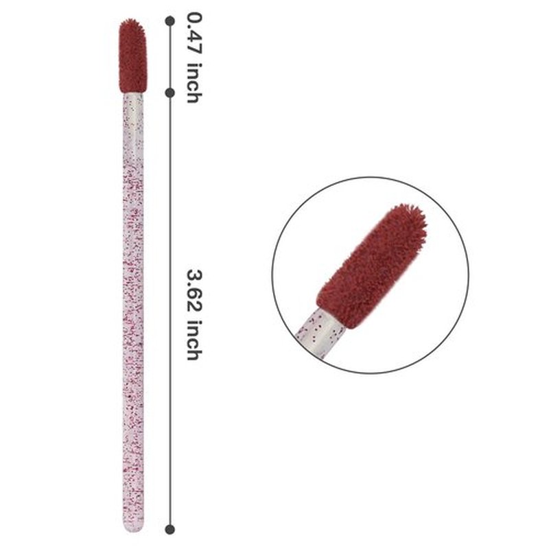 tifanso 300 PCS Lip Brush, Disposable Lip Wands Make Up Applicators, Lip Gloss Wands Applicator Tool Lipstick Brush, Beauty Cosmetic Kits (Crystal Purple)