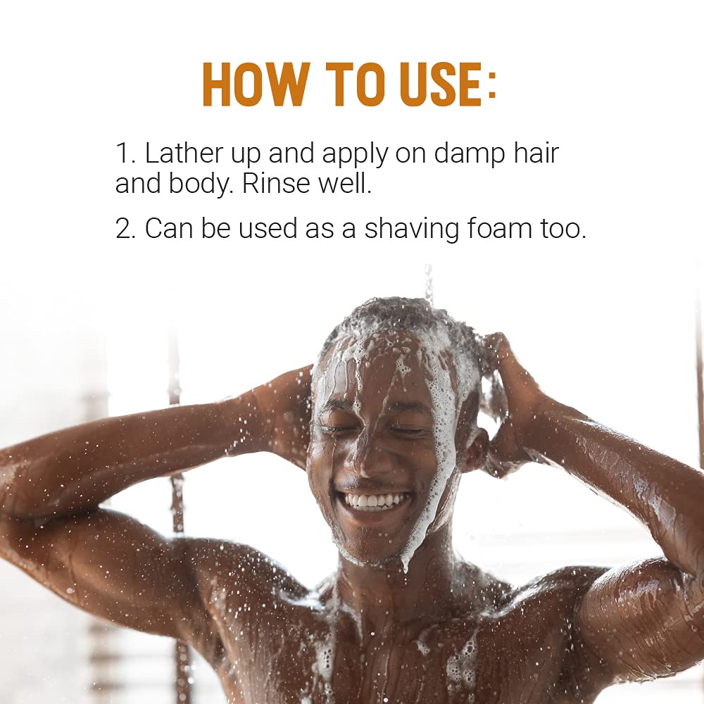 Woody's Mens Body Wash 3 in 1 – Shampoo, Conditioner, & Body Wash, All-in-One Cleanser, Refreshing & Hydrating with Natural Extracts - 32 fl oz