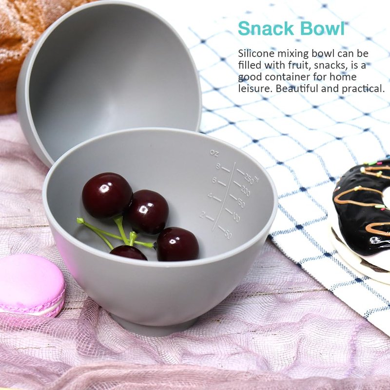 Goalfly 6 Pcs Small Silicone Mixing Bowl (4.1 x 2.7 inches), Mixing Bowl Set for Facial Mask, Reusable Condiment Bowls, Esthetician Bowls, Silicone Bowls for Melting Chocolate