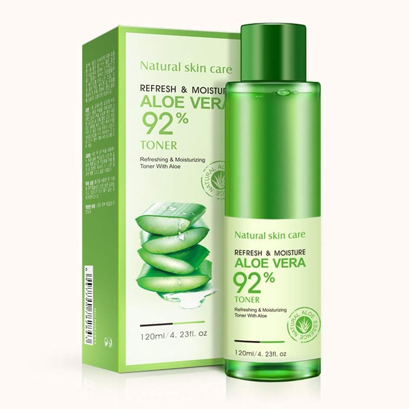 BIOAQUA 92% Aloe Vera Refresh Moisturizing Toner Natural Plant Skin Care 120ml