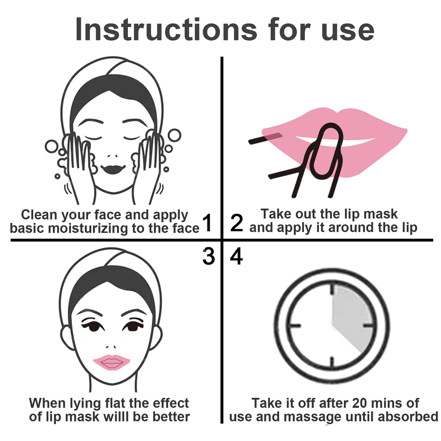 Permotary 30 PCS Collagen Lip Mask Crystal Mouth Care Gel Pads for Moisturizing & Reducing Chapped, Smoothing Fine Lines-Lip Patches for Firms & Hydrate and Plump