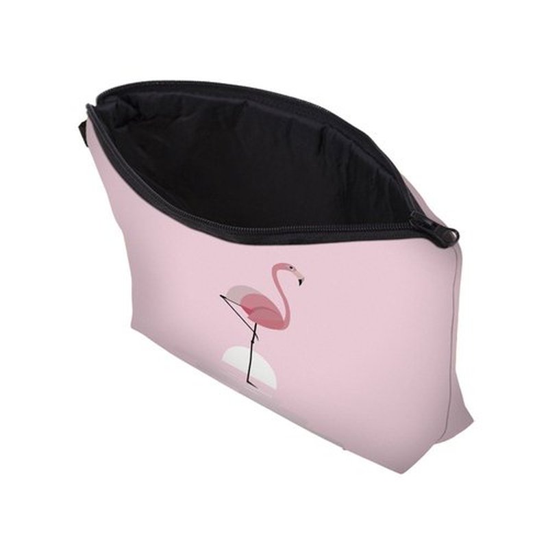 LOOMILOO Small Makeup Bag Pink Flamingo Cosmetic Bags for Women Cute Women Toiletry Bag (51070)