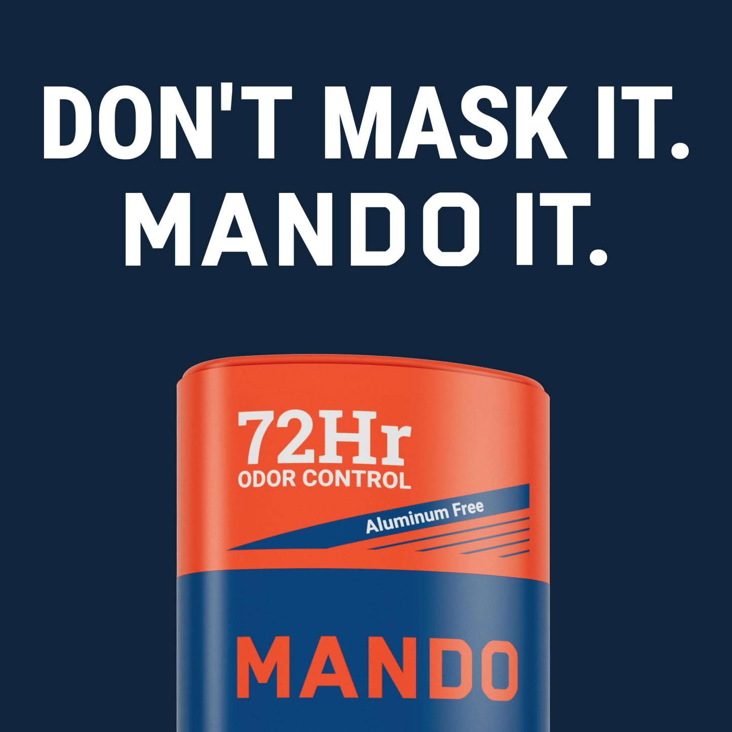 Mando Whole Body Deodorant 3 Piece System - 2.6 oz Smooth Solid Stick, 5.0 oz 4in1 Acidified Cleansing Bar, & 15 ct Deodorant Wipes - Aluminum & Baking Soda Free Odor Control - 3 pc Bundle (Pro Sport)