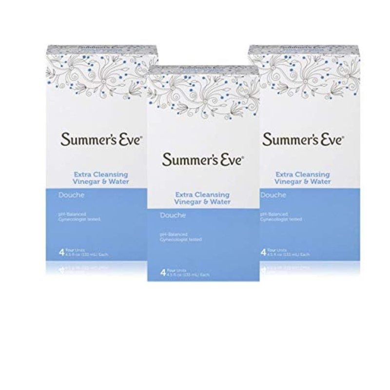 Summer's Eve Extra Cleansing Vinegar and Water Vaginal Douche, pH Balanced, Gynecologist Tested, Fresh Clean Scent, 4.5 Ounce Each, 4 Count (Pack of 3)