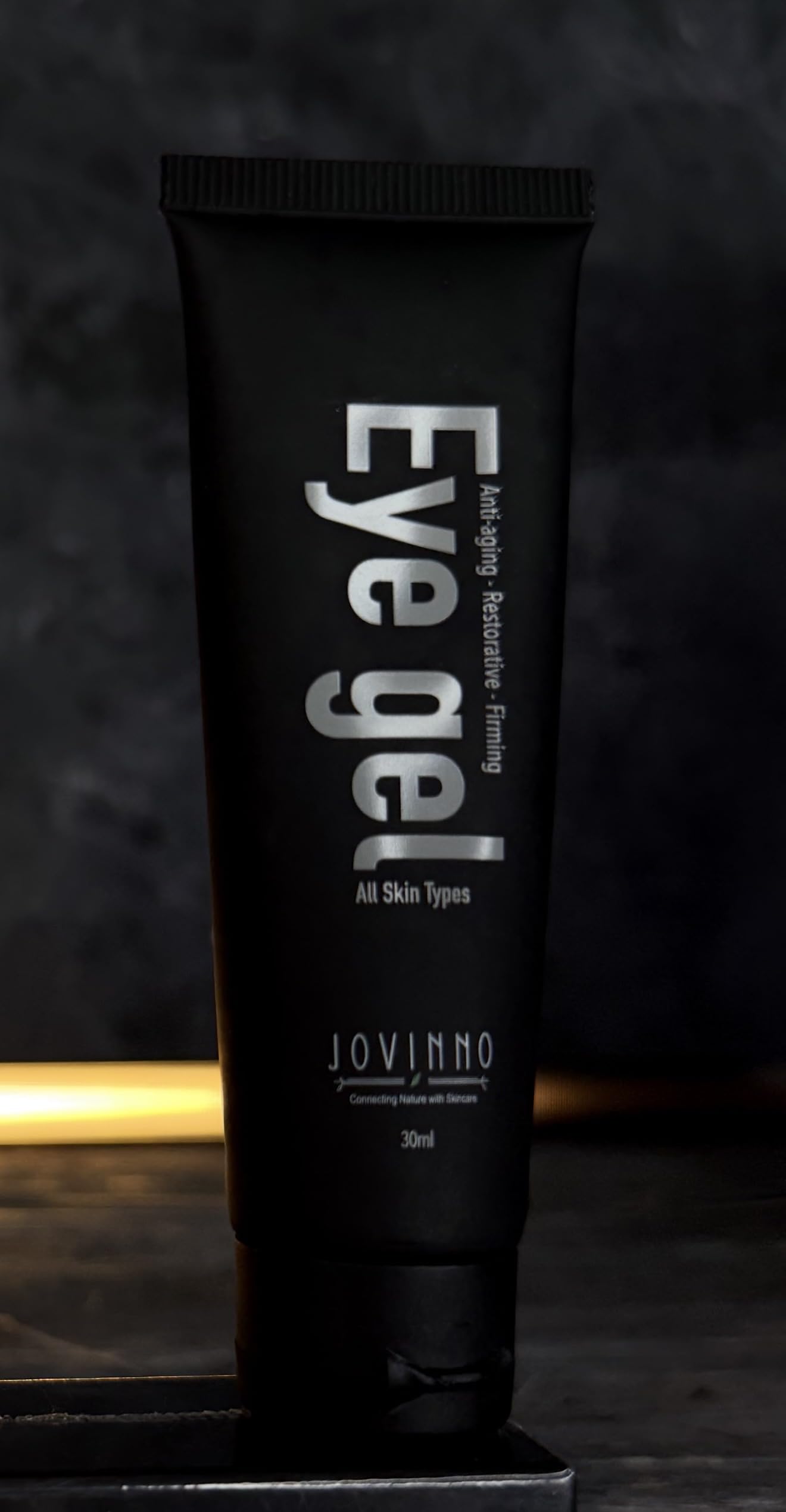 Jovinno Natural Eye Gel-Hydrating & Anti-Aging Hydrating Moisturizer-Restorative Daily Facial Cream for Wrinkles, Dry Skin & Radiant Complexion, 30ml