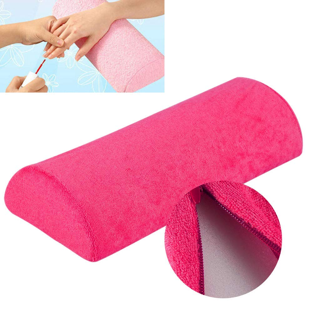 Nail Pillow, Salon Nail Hand Rest Cushion Detachable Washable Hand Holder Cushion Nail Art Soft Sponge Pillow Nail Art Manicure Tool (Black)