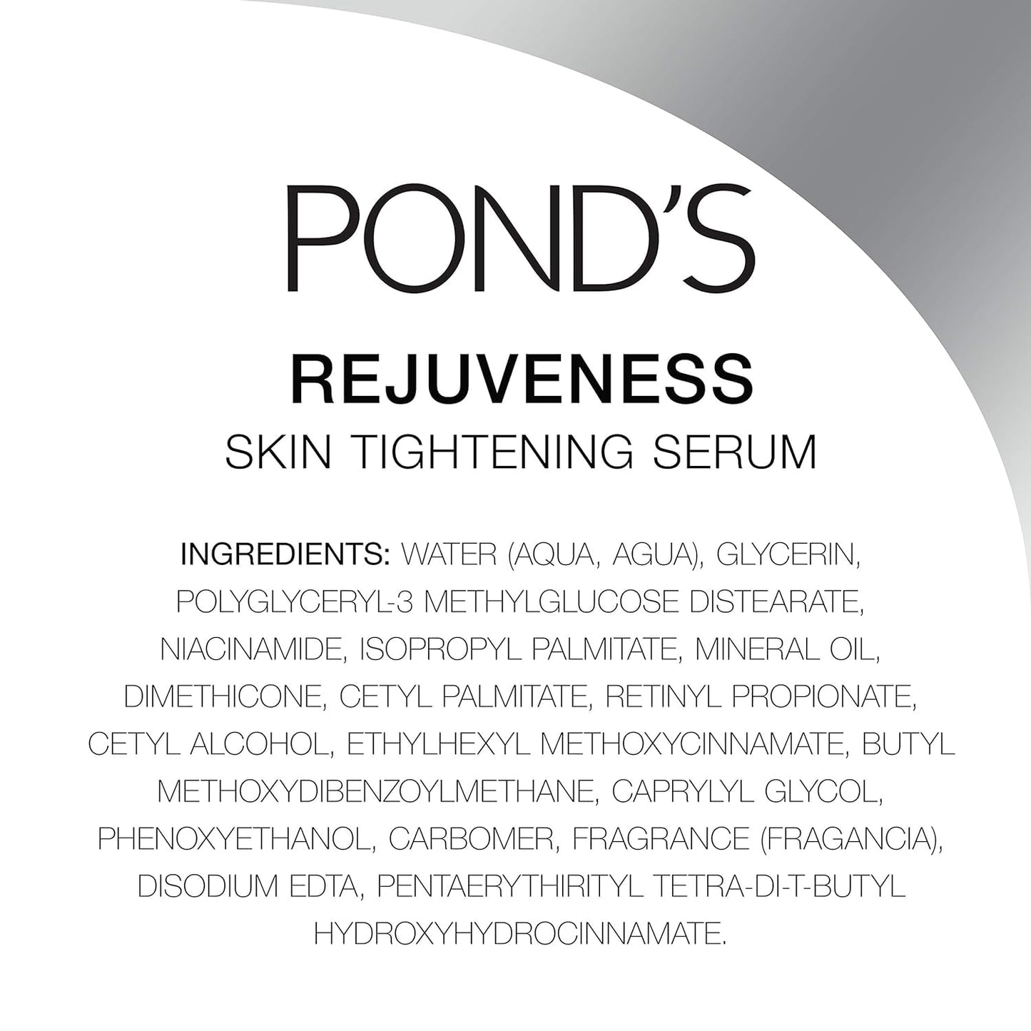 Pond's Skin Tightening Serum Visibly Tightens The Appearance Of Skin & Helps Slow New Signs of Aging Rejuveness Face Serum 1.5 Oz - 2 PACK