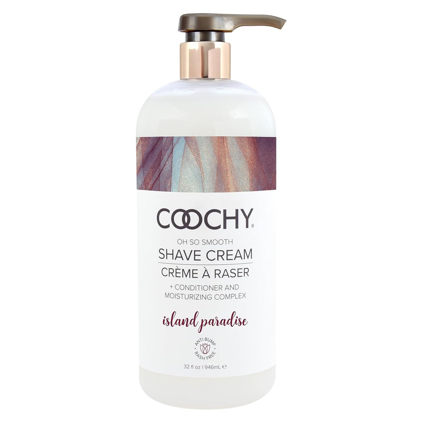 Coochy Shave Cream - Moisturizing Shave Lotion - Gentle Intimate Shaving Cream - For Bikini Area, Underarms, Legs & More - Rash-Free, Hydrating Formula - Island Paradise, 12.5 oz