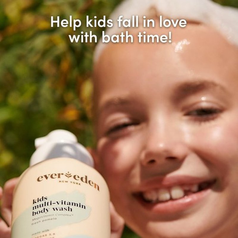 Evereden Multi-Vitamin Kids Body Wash (12.7 fl.oz., Fresh Pomelo): Gentle Kids Body Wash Sensitive Skin Nourishment & Hydration Formula | Clean Non-Toxic Body Wash for Kids |