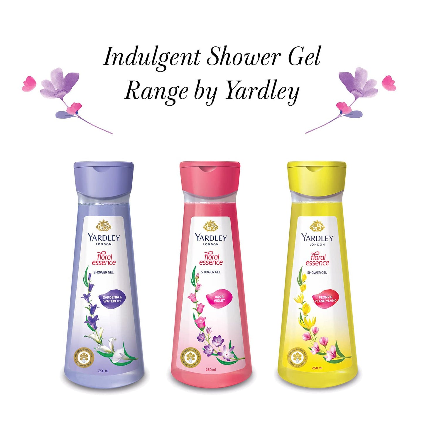 YARDLEY LONDON Floral Essence Shower Gel Peony & Ylang Ylang - 250ml