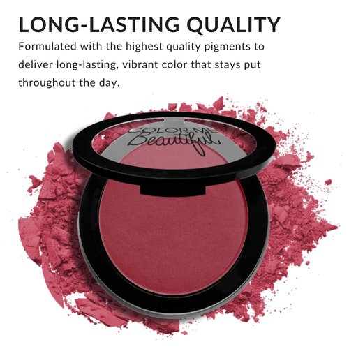 Color Pro Blush by Color Me Beautiful, Pressed Powder Blush with Buildable Coverage, Complexion Enhancing Makeup