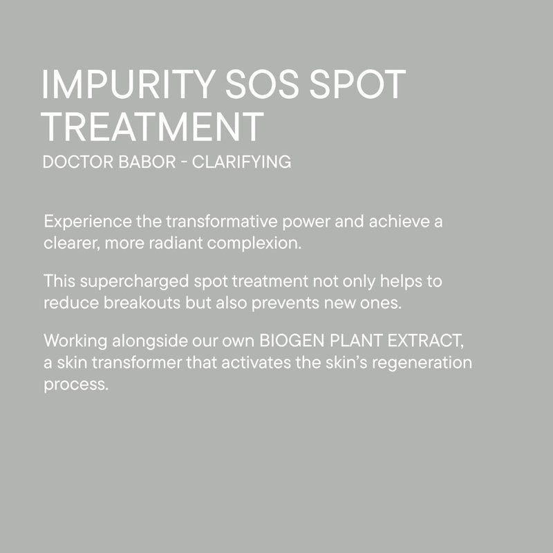 DOCTOR BABOR Impurity SOS Spot Gel – Quick-Action Blemish Care for Pimples, Breakouts & Impurities