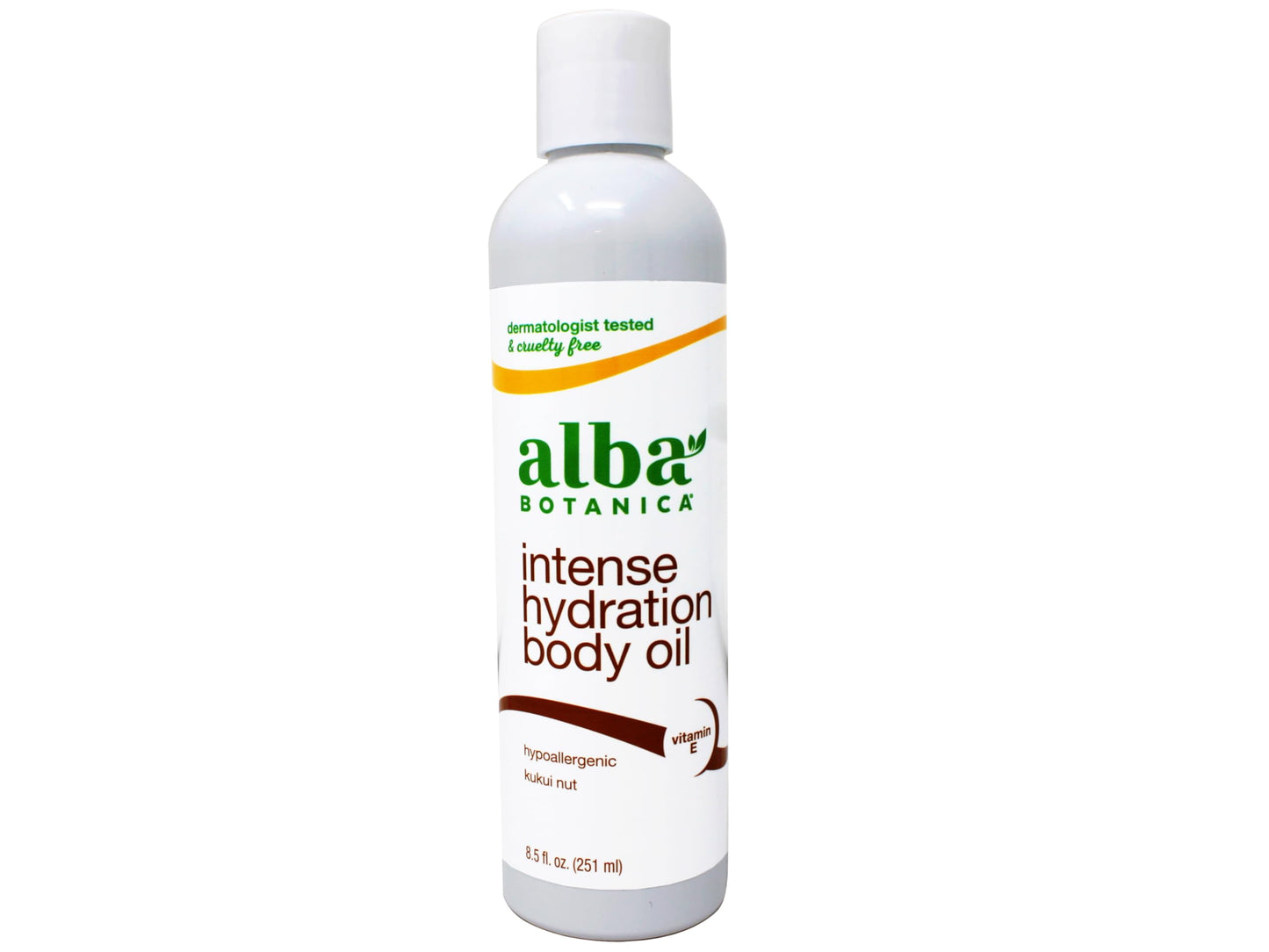 Alba Botanica Hawaiian Organic Body Oil - Kukui Nut - 8.5 Ounce (Pack of 2), 'Packaging may vary'